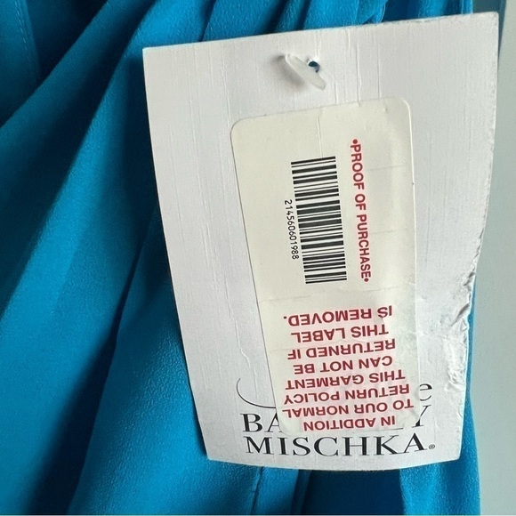 Belle Badgley Mischka Blue Chiffon Dress, New with Tagd - Picture 7 of 8